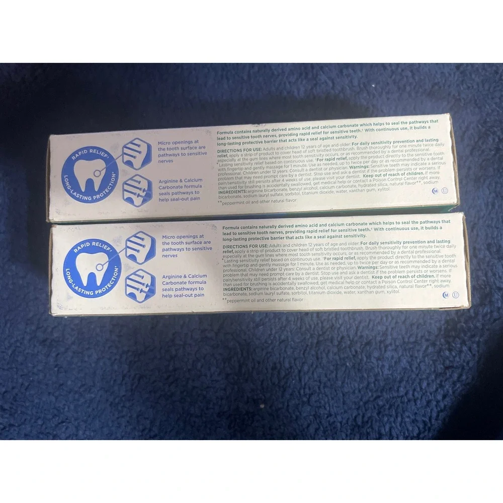 2pk Toms of Maine Rapid Relief Sensitive Toothpaste Fluoride Free Fresh Mint 4oz